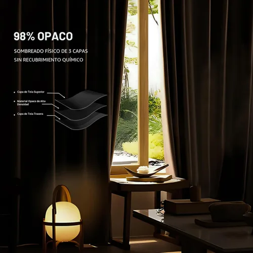 Vista 4 de Cortinas divisoras de habitación, juego de rieles para montaje en el techo, cortinas opacas extra anchas, pistas flexibles para dormitorio, Negro