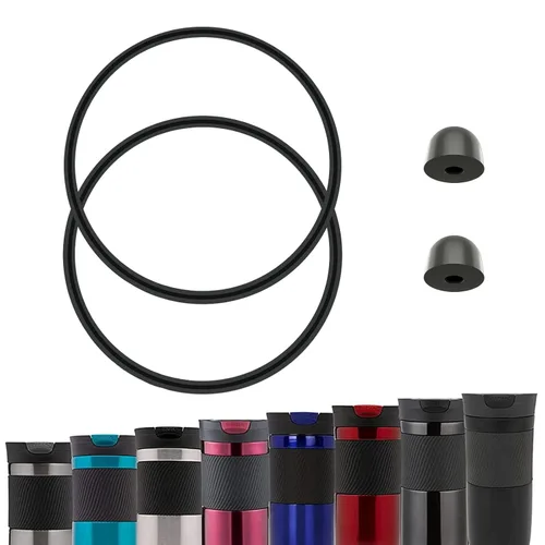 BOSORIO 2 juntas y 2 tapones compatibles con la taza de viaje Contigo Snapseal Byron de 16 oz y 20 oz, sello de goma de repuesto para tapa Snapseal