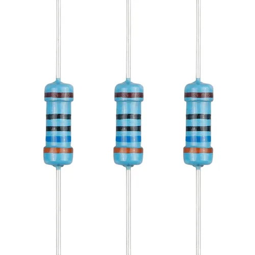Vista 100 de 100 resistencias 1/2 W (0.5 Watt) ±1% tolerancia de película metálica, múltiples valores de resistencia opcional