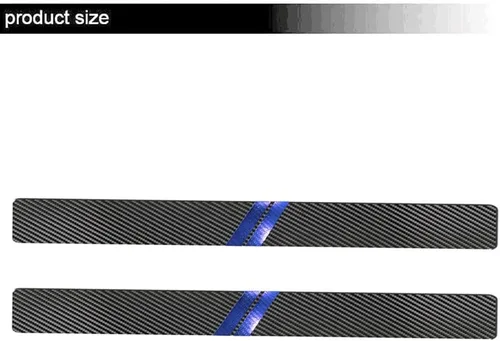 Vista 2 de LEXLEY Protector de umbral de puerta de cuero estilo fibra de carbono 3D para Dodge Challenger 2010-2023, protector de umbral de puerta antiarañazos