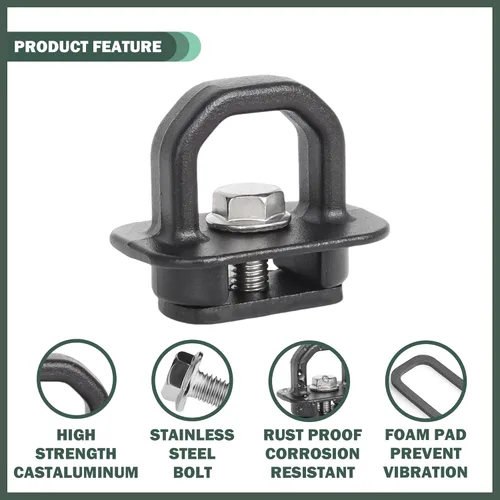 Vista 2 de Anclajes de sujeción de aluminio Phamyor para caja de camión, enganche lateral para pared para Chevy Silverado/GMC Sierra 2007-2023, Chevy