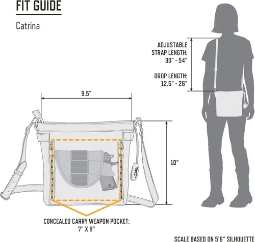 Vista 6 de Browning Catrina - Bolso de mano oculto para mujer, con opción de bloqueo de seguridad, talla única, carbón
