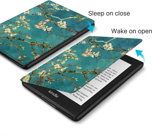 Vista 4 de TNP - Funda para Kindle Paperwhite 10ª generación/10 generación 2018, funda inteligente delgada y ligera con encendido automático de reposo