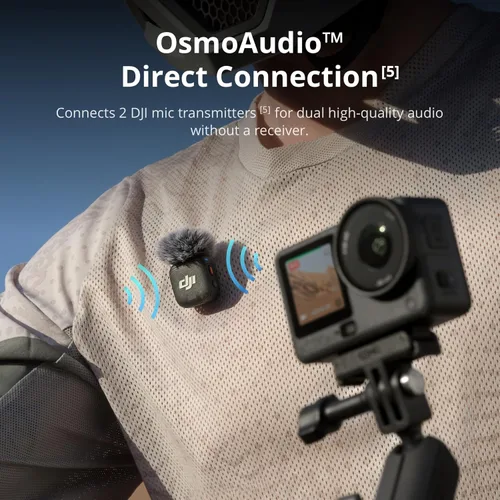 Vista 7 de DJI Osmo Action 6 Combo mejorado, cámara de acción con sensor cuadrado de 1/1.1 ″, apertura variable de f/2.0–f/4.0, duración de batería extendida