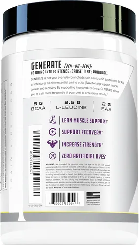 Vista 9 de Generate EAA y BCAA Powder la mejor bebida de recuperación después del entrenamiento y suplemento de aminoácidos de cadena ramificada