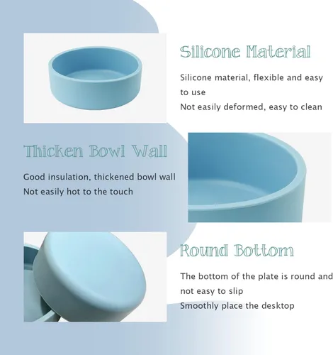 Vista 3 de Molde de silicona para freidora de aire, paquete de 3 tazas de huevo reutilizables para freidora de aire, horno y microondas, silicona, apto