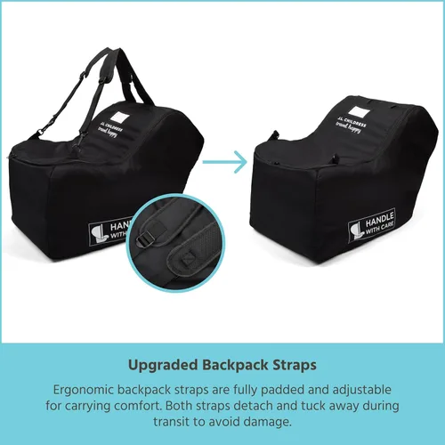 Vista 5 de J.L. Childress Funda acolchada para asiento de coche infantil - Bolsa de viaje para avión, se adapta a la mayoría de asientos de bebé e infantil