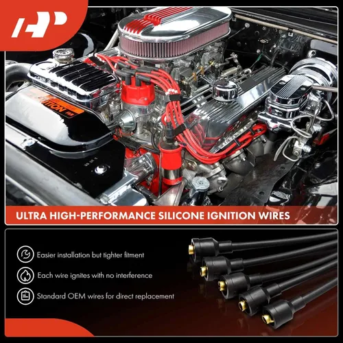 Vista 4 de A-Premium Juego de 2 cables de bujía de encendido compatibles con Kia Sportage 1995-2002 L4 2.0L DOHC