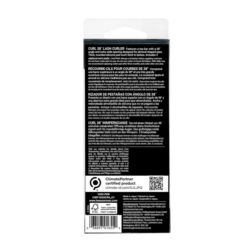 Vista 9 de Tweezerman Rizador de pestañas Curl 38, rizador de pestañas para ojos en forma de almendra o ojos profundos