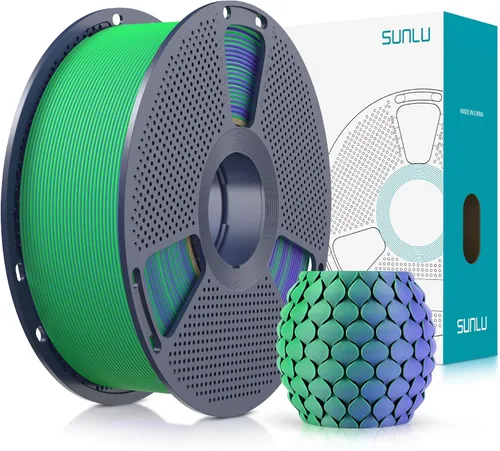 Vista 38 de SUNLU - Filamento PLA para impresora 3D, 0.07 pulg, perfectamente enrollado con acabado mate, impresión 99% FDM, carrete de 2.2 lb, 1082 pies, negro