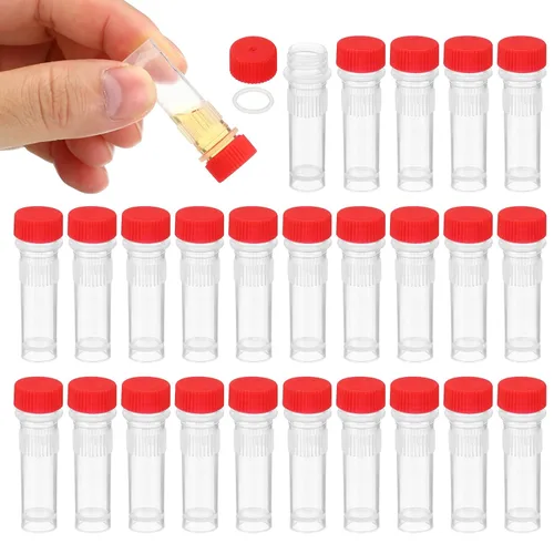 Vista 7 de PATIKIL Tubo de ensayo congelado criogénico plástico de 0.0 fl oz, 200 unids con tapa de tornillo criogénico para laboratorio de ciencia de Azul