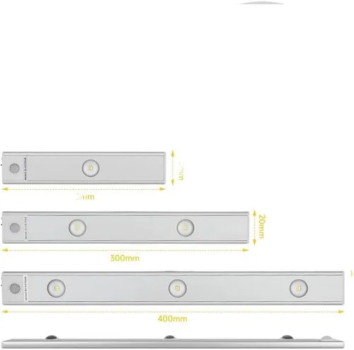 Vista 2 de Luz sensor interior Luz LED Nocturna Con Sensor De Movimiento Para Debajo Del Gabinete, Accesorio De Iluminación De Cocina, Lámpara Inalámbrica