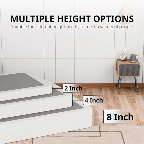 Vista 5 de Zayton, Box Spring Bed Base Twin Size, 2-Inch Wood Mattress Foundation - Amish Made in USA – Quiet Noise Free, 2-Pieces Under Mattress-Support