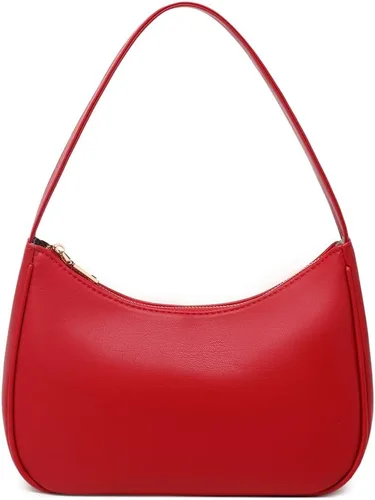 Vista 10 de Bolsos de hombro para mujeres, lindo bolso tote tipo hobo con cierre de cremallera y mini cartera de mano
