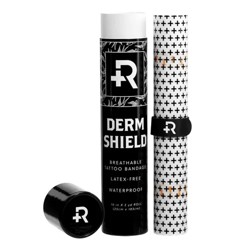 Vista 8 de Recovery Aftercare Derm Shield Parche para Cubrir Tatuajes - Vendaje para Cuidado Posterior de Tatuajes Sin Látex y Resistente al Agua - Película