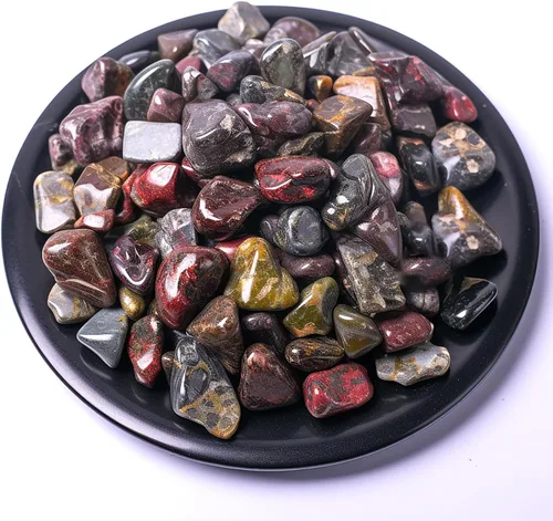 Vista 7 de Chips de Cristal de Amazonita Pulida 200 Piezas - 0.3" 10 oz Chips de Piedra Pulida Chips de Piedras de Vidrio Marino Triturado Piedras de Cristal