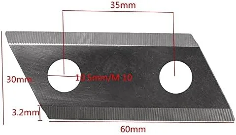 Vista 4 de 2 unids/set metal jardín trituradora cuchillas cortadores Set para Eco ES1600 para McCulloch MCS2001