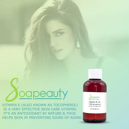 Vista 5 de Soapeauty TOCOPHEROL T-50 Aceite de vitamina E de primera calidad y natural, trata cicatrices, arrugas, manchas oscuras, lo mejor para cabello