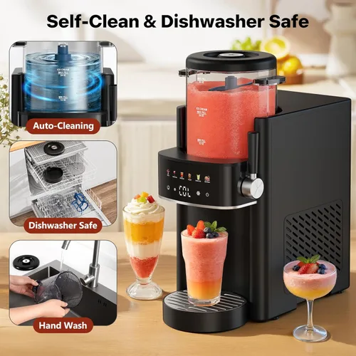 Vista 7 de Slushie Machine, Ice Cream Maker, Slushy Machine for Families and Parties, No ice needed with Rapid Chill & Temperature Control, Multi-function for