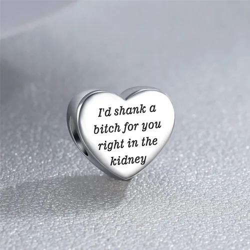 Vista 4 de MUERDOU Pulsera con dije de corazón, grabado inspirador, regalo de aliento para mujeres y niñas