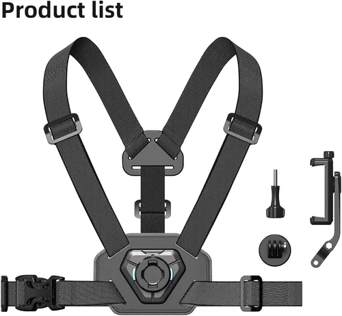 Vista 8 de Soporte de arnés magnético mejorado para correa de pecho para teléfono, soporte magnético para correa de arnés de montaje en el pecho, estabilidad