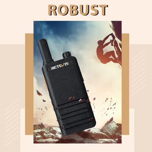Vista 6 de Retevis RT22P Walkie Talkies de largo alcance, radios bidireccionales FRS recargables con auricular para adultos, nueva versión de RT22 (2.0)