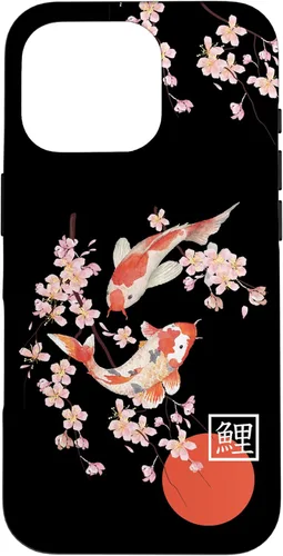 Vista 20 de Cherry Blossom Koi Carp Fish Japanese Sakura Graphic Art Case for iPhone 17