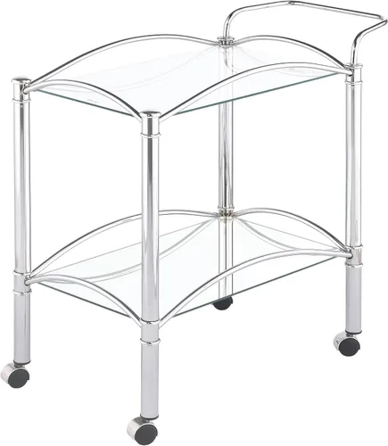 Vista 4 de Coaster Home Furnishings 910077 carro de servicio cromado