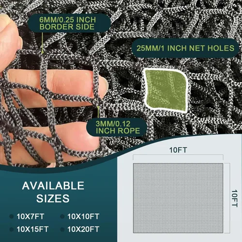 Vista 3 de Heavy Duty Golf Practice Net, High-Impact Golf Hitting Net for Indoor/Outdoor Use
