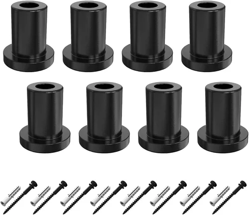 ZEKOO Juego de 8 piezas de accesorios para puertas correderas de granero de 1-3/4 pulgadas, espaciadores de riel, kit de conexión, conector de acero