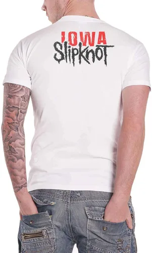 Vista 2 de Slipknot Iowa Goat Shadow - Camiseta ajustada para hombre, color blanco