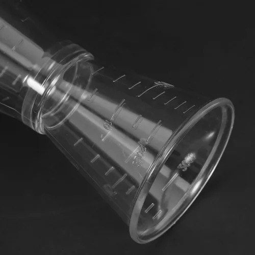 Vista 6 de ULTECHNOVO Taza medidora de doble cabeza, 4 onzas, plástico transparente, para coctel preciso y alcohol, herramienta de barra de mezcla de bebidas