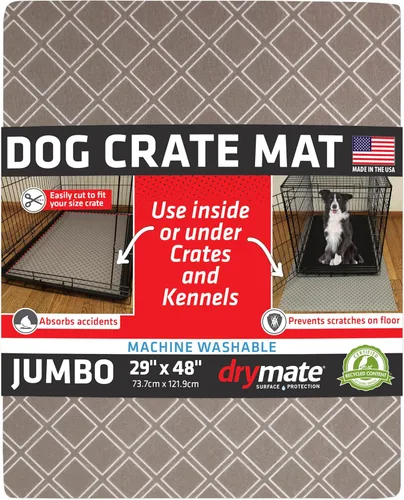 Vista 11 de Drymate Forro para jaula de perro, absorbe la orina, impermeable, antideslizante, lavable, almohadilla para orina de cachorro para entrenamiento