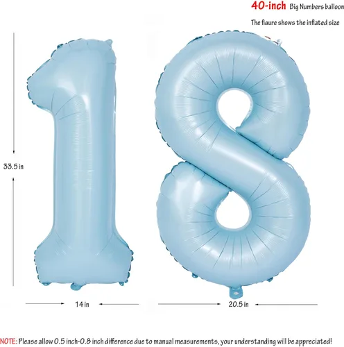 Vista 502 de Globos de 40 pulgadas con números de caramelo, papel de aluminio de helio, globos de látex de Mylar para fiesta de cumpleaños, decoración digital 0