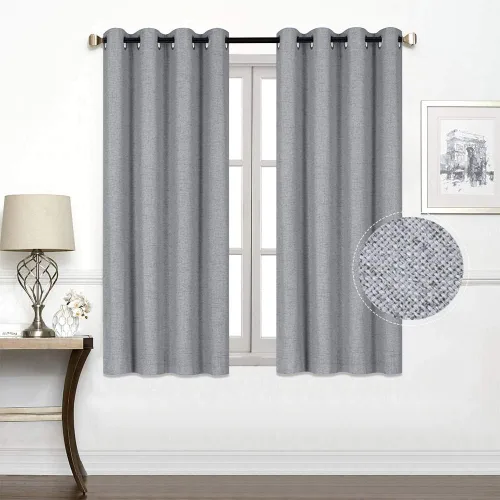 Vista 25 de Everyday Celebration Cortinas de ventana 100% opacas para puerta corrediza de ventana, cortinas opacas con forro térmico, cortinas con ojales
