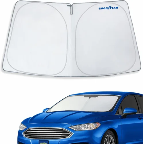 Vista 70 de Goodyear Parasol plegable para parabrisas Acura MDX 2022-2026, accesorios de automóvil, cubierta de parasol, parasol para parabrisas de automóvil
