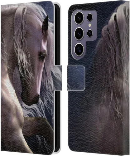 Vista 358 de Head Case Designs Officially Licensed Laurie Prindle A Morgan Christmas Western Stallion Leather Wallet Case Compatible with Samsung Galaxy A07 4G
