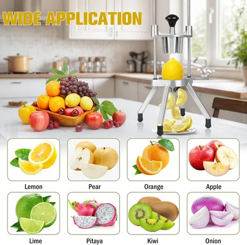 Vista 5 de Cortador comercial del limón del cortador de la lima de la fruta de la cuña del acero inoxidable 4