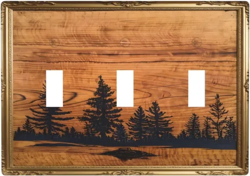 Vista 126 de Cubiertas de Interruptor de Luz Artísticas Decorativas Boho Figura Abstracta Interruptor de Pared Único Placa de Interruptor Decorativo Placa