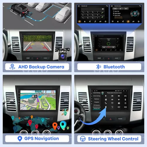 Vista 6 de [2G+64G] Radio de coche para Mitsubishi Outlander 2008-2015, pantalla táctil Android estéreo de 9 pulgadas, Carplay/Android Auto/Hi-Fi