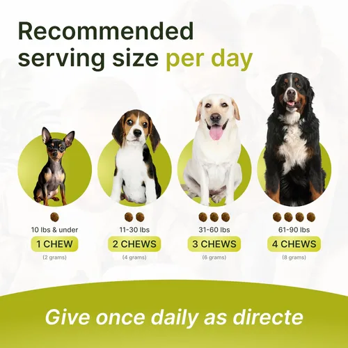 Vista 8 de Multivitamínico 23 en 1 para perros – Masticables suaves con glucosamina, condroitina, MSM, probióticos, arándano, biotina, zinc, aceite de salmón