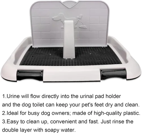 Vista 4 de Inodoro para perros en interiores, inodoro para perros en interiores, cerca de orinal para mascotas, almohadillas de entrenamiento para cachorros