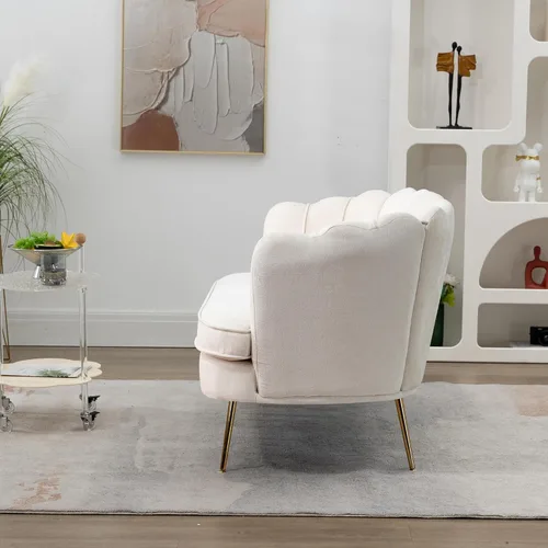 Vista 6 de Couches for Living Room，Modern Loveseat with Metal Legs for Small Space Office，Studio，Apartment Bedroom (Beige)