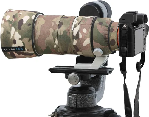 Vista 5 de ROLANPRO Funda protectora de camuflaje para Sony FE 2.756-7.874 in F/2.8 GM OSS II CoverLens - #2 Dark Camo impermeable