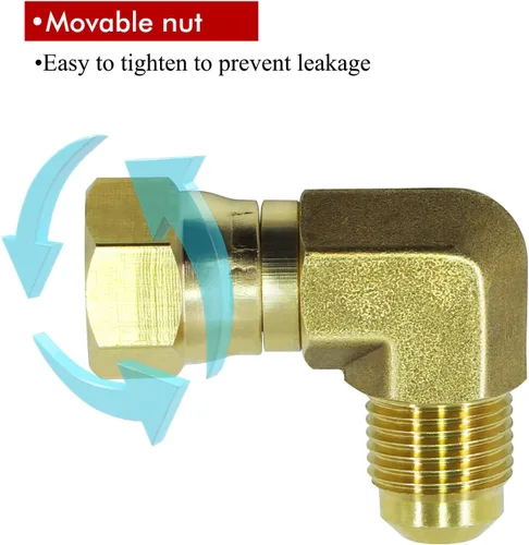 Vista 3 de MENSI Accesorios de acoplamiento de conector de codo de 90 grados para parrillas de barbacoa, reemplazo de calentador de onda olímpica para Camco