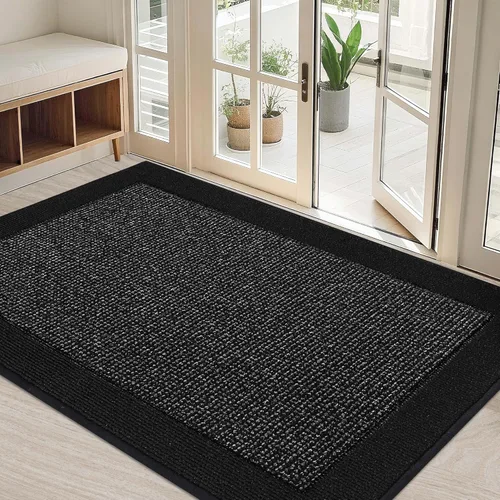 Vista 39 de BEQHAUSE Tapete para puerta interior de 20" x 32", Tapetes atrapa suciedad antideslizantes para entrada lavables, Tapete de bienvenida resistente a
