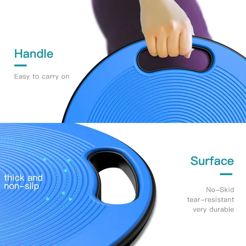Vista 2 de EVERYMILE Wobble Balance Board, Exercise Balance Stability Trainer Portable Balance Board with Handle for Workout Core Trainer Physical Therapy &