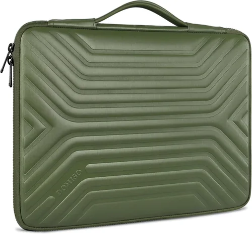 Vista 14 de DOMISO Funda para laptop de 15.6 pulgadas con correa, estuche protector a prueba de golpes y agua para laptops de 15-15.6 pulgadas, MacBook Pro