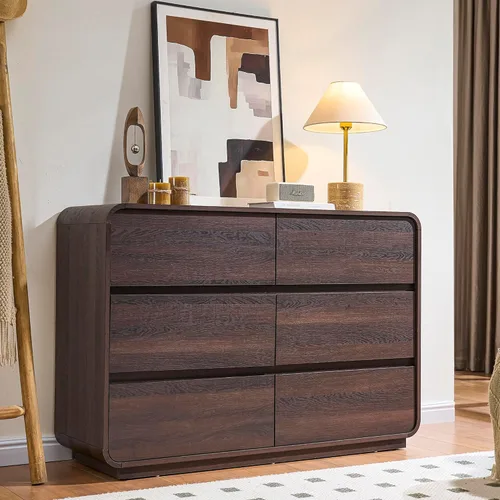 Vista 14 de Standifurno Cómoda de 29.5'' de Ancho para Clóset, Cajones Negros con Diseño Curvo, Cajonera con 5 Cajones, Cajón Vertical con Amplio