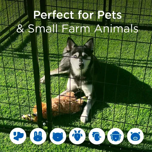 Vista 2 de ALEKO jaula para perro o gato, resistente, corralito, cerca para gallinero, 5 pies x 5 pies x 4 pies